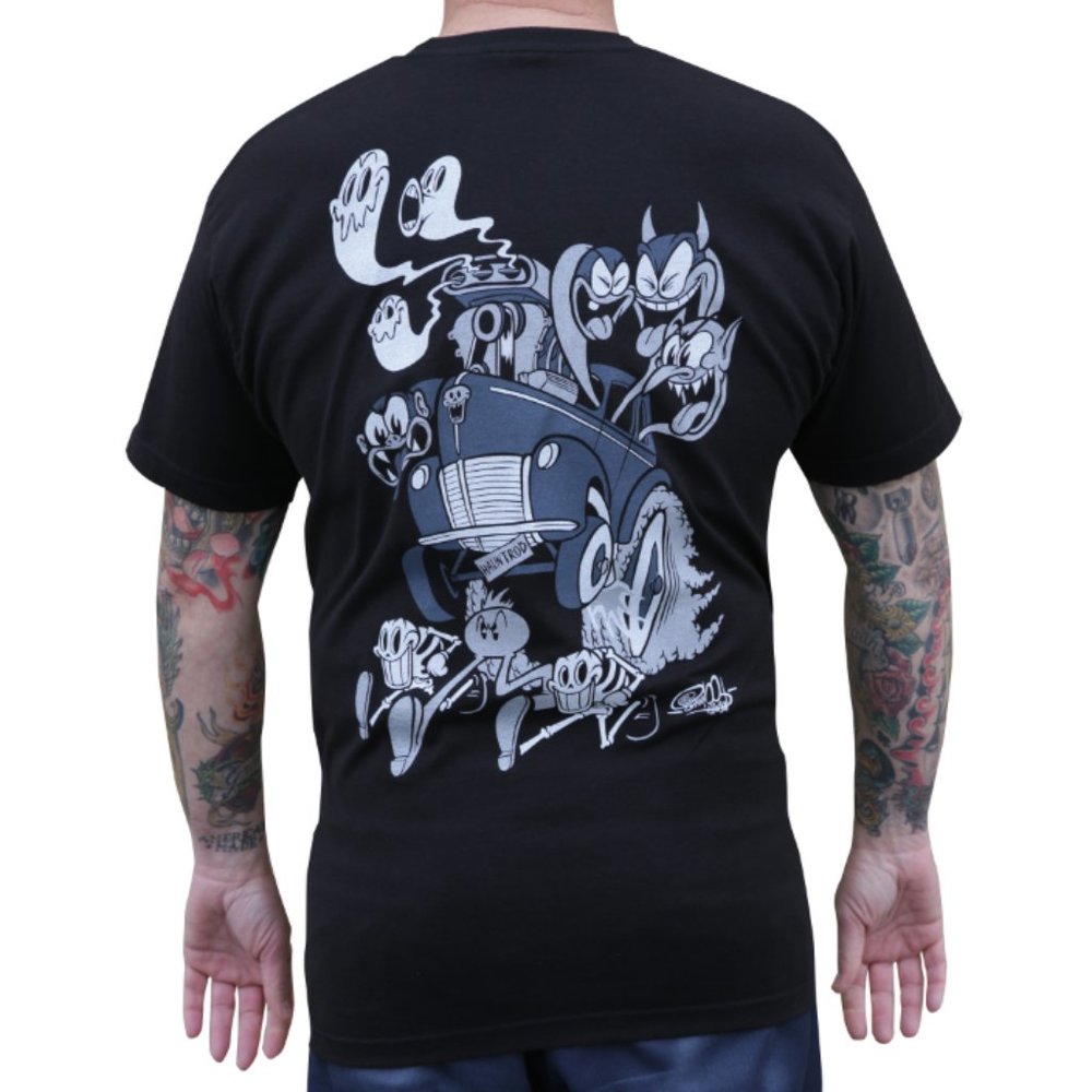 Haunt Rod Black Tee Artist Shawn Dickinson S-2XL NWT